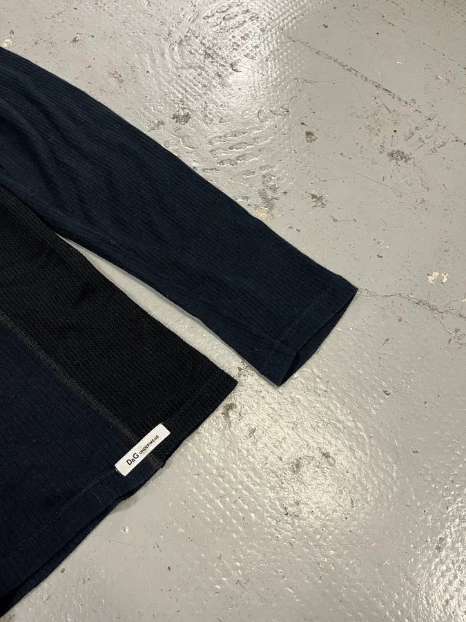 2000s Dolce & Gabbana Healthy Navy & Black Lonsleeves NETsROU 5