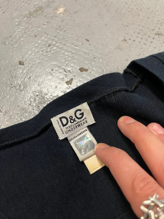 2000s Dolce & Gabbana Healthy Navy & Black Lonsleeves NETsROU 7