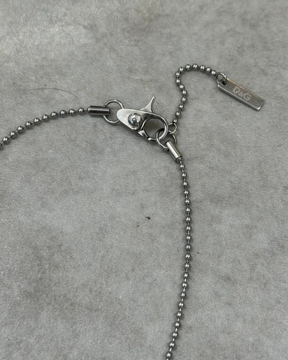 2000s Dolce & Gabbana Heart Dog Tag Necklace oAHrmtg 3