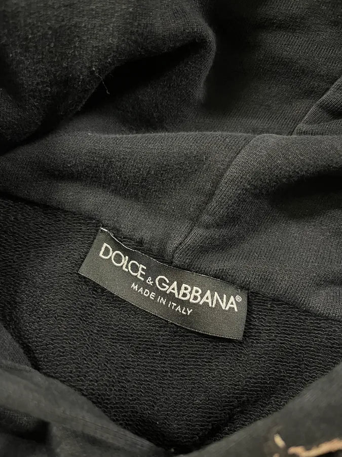 2000s Dolce & Gabbana Heart Ornament Black Hoodie kQPvUYS 7