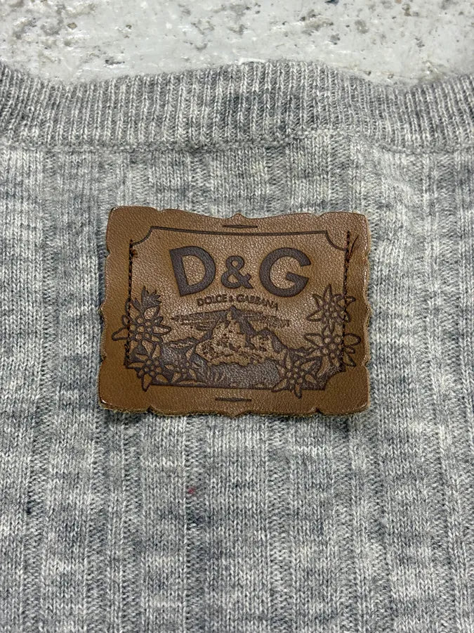 2000s Dolce & Gabbana Henley Grey Wool Longsleeves LzBgQYr 6