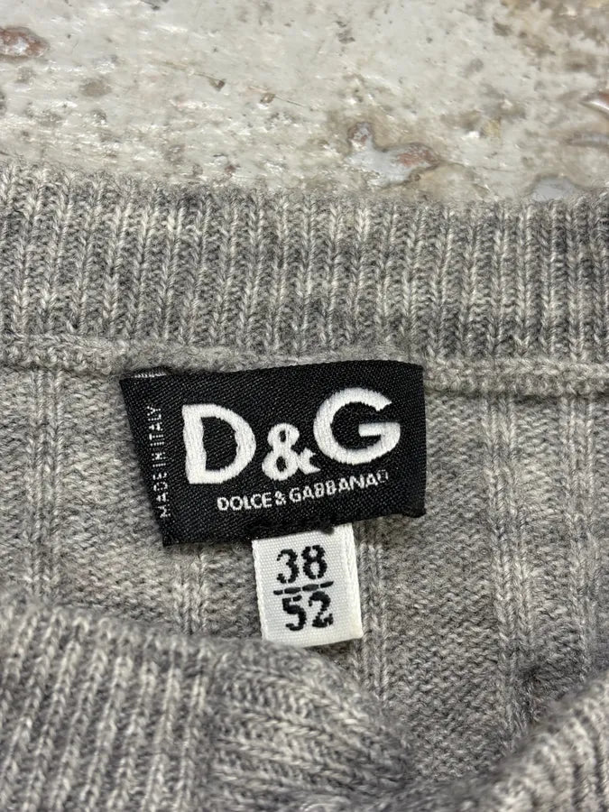 2000s Dolce & Gabbana Henley Grey Wool Longsleeves LzBgQYr 7