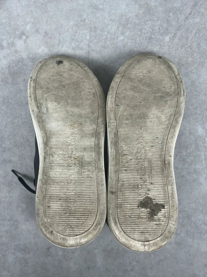 2000s Dolce & Gabbana High Leather Zip Sneakers yOQtZOr 7