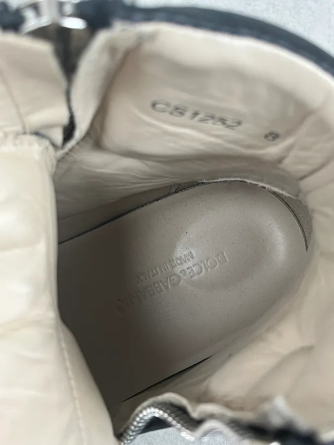 2000s Dolce & Gabbana High Leather Zip Sneakers yOQtZOr 9