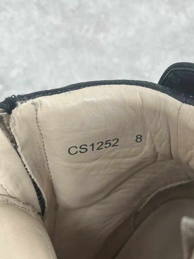 2000s Dolce & Gabbana High Leather Zip Sneakers yOQtZOr 8
