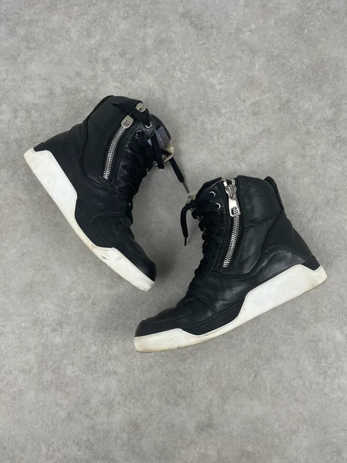 2000s Dolce & Gabbana High Leather Zip Sneakers yOQtZOr 4