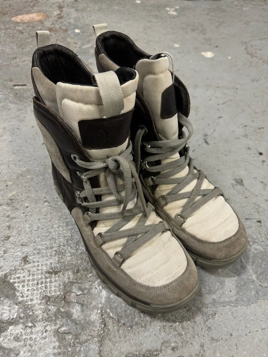 2000s Dolce & Gabbana Hiking Reinforced Grey Boots trEDNEF 4