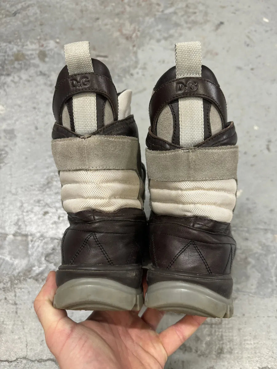 2000s Dolce & Gabbana Hiking Reinforced Grey Boots trEDNEF 5