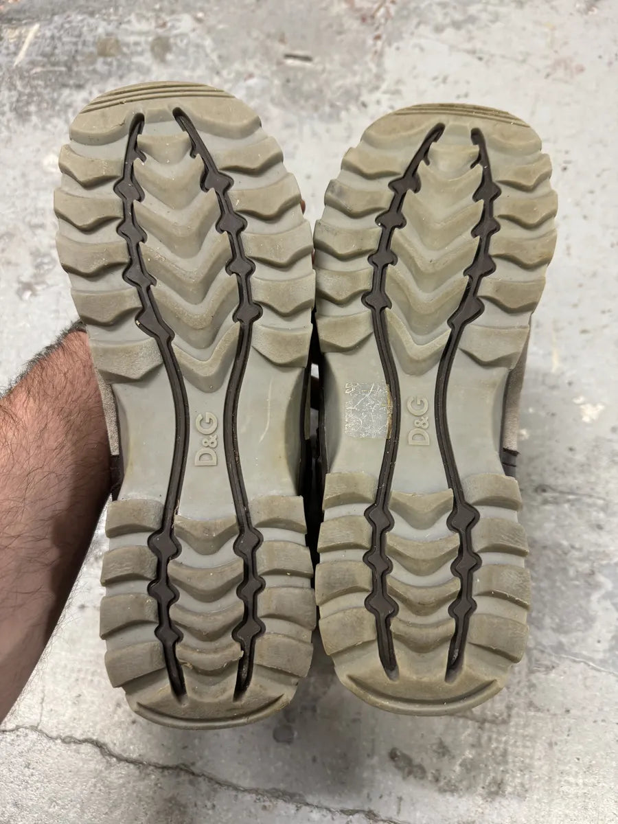 2000s Dolce & Gabbana Hiking Reinforced Grey Boots trEDNEF 6