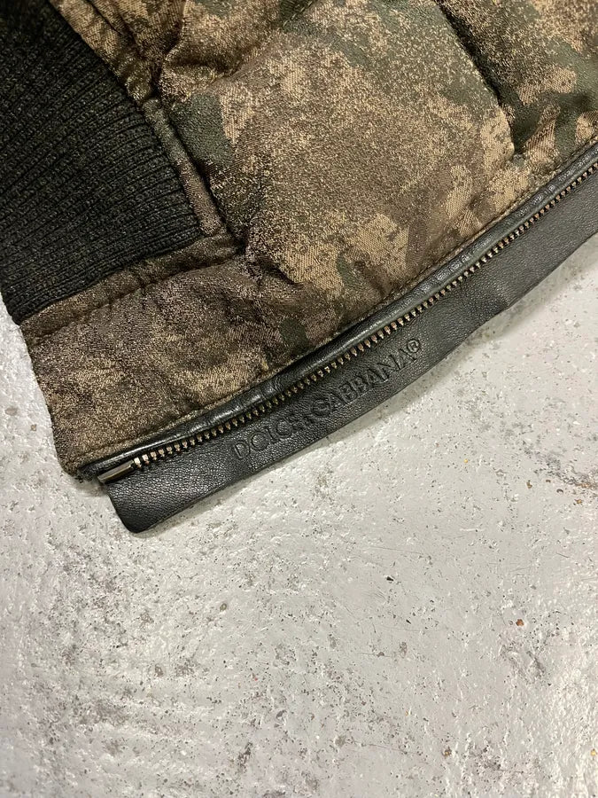 2000s Dolce & Gabbana Holographic Camo Khaki Puffer Jacket GbTzJCp 10