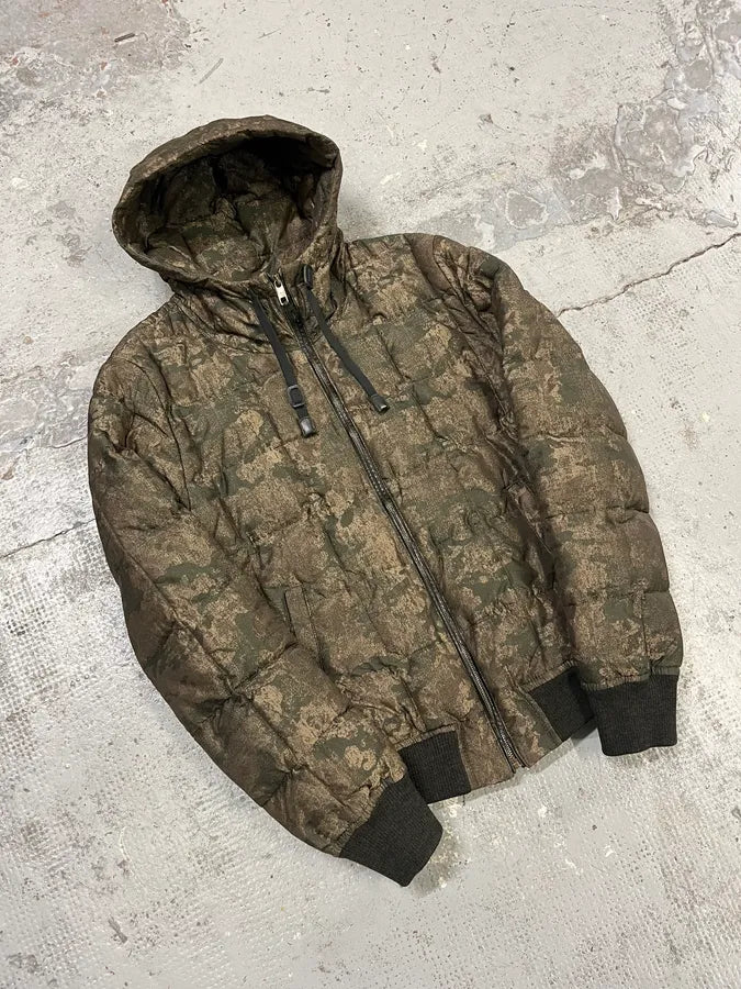 2000s Dolce & Gabbana Holographic Camo Khaki Puffer Jacket GbTzJCp 3