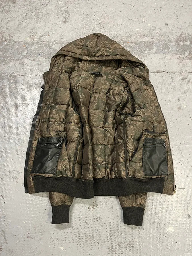 2000s Dolce & Gabbana Holographic Camo Khaki Puffer Jacket GbTzJCp 7