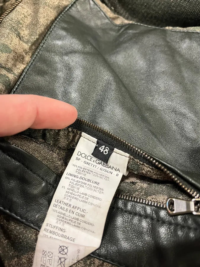 2000s Dolce & Gabbana Holographic Camo Khaki Puffer Jacket GbTzJCp 9