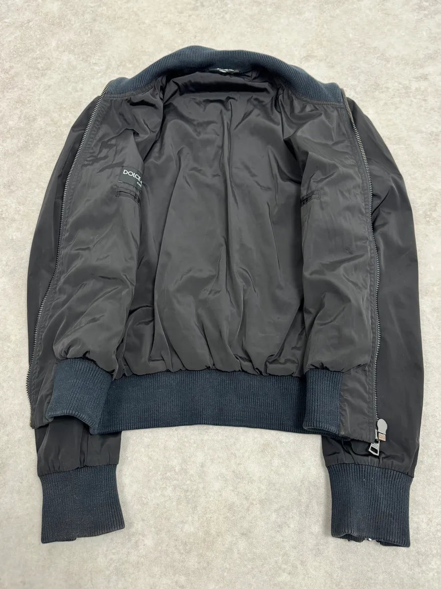 2000s Dolce & Gabbana Hybrid Black Leather Nylon Jacket XtZLKYk 7