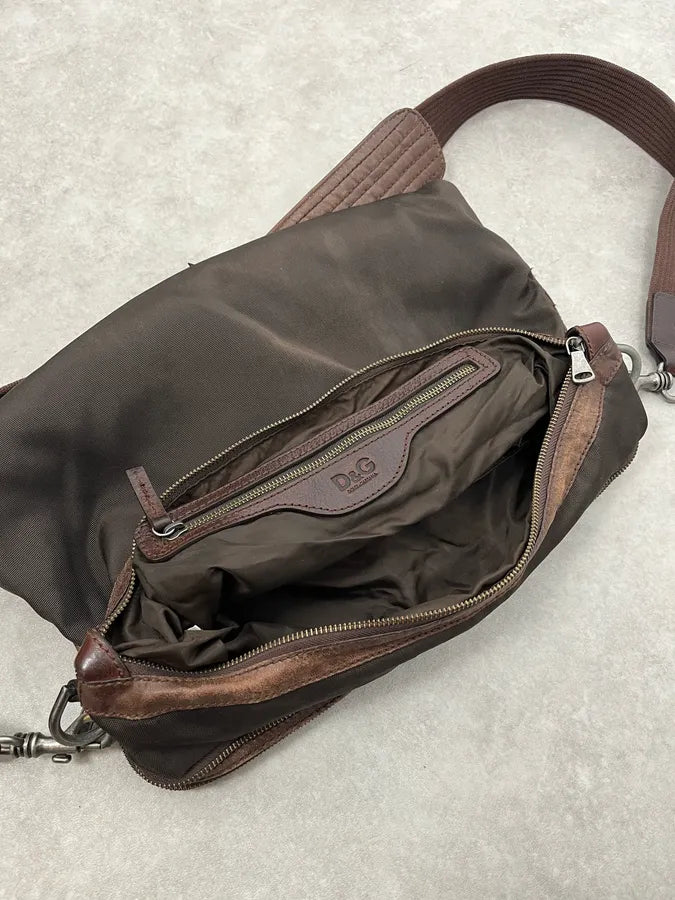 2000s Dolce & Gabbana Hybrid Brown Leather Bag LQhQveb 6