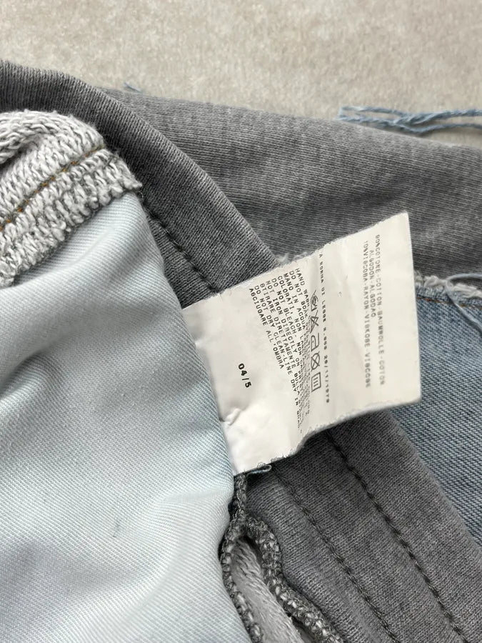 AW2004 Dolce & Gabbana Hybrid Grey Joggers Blue Denim Jeans MDbbFru 13