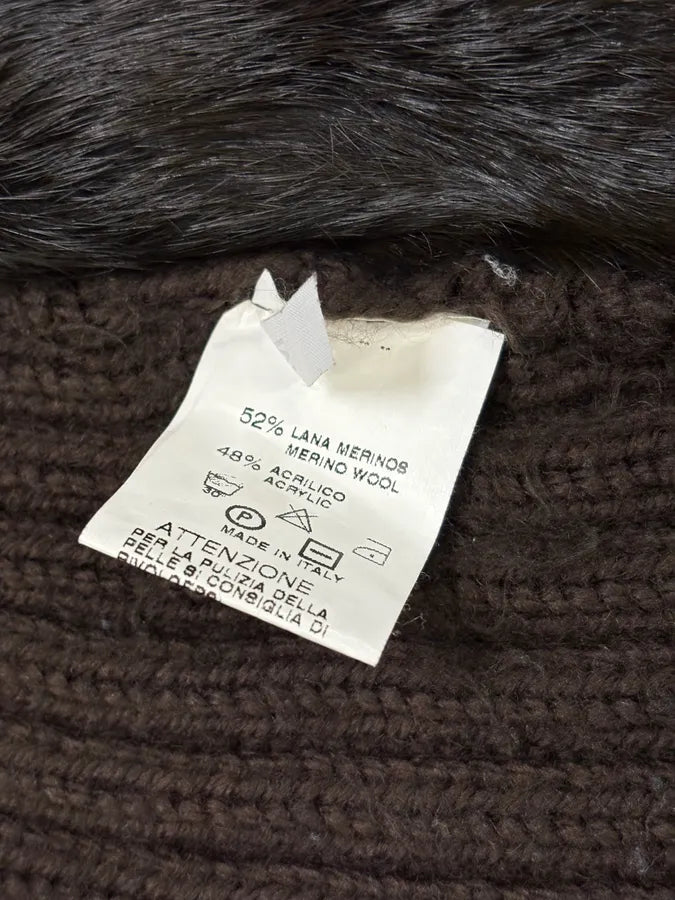 2000s Dolce & Gabbana Hybrid Leather Wool Fur Jacket pjPPBwA 7