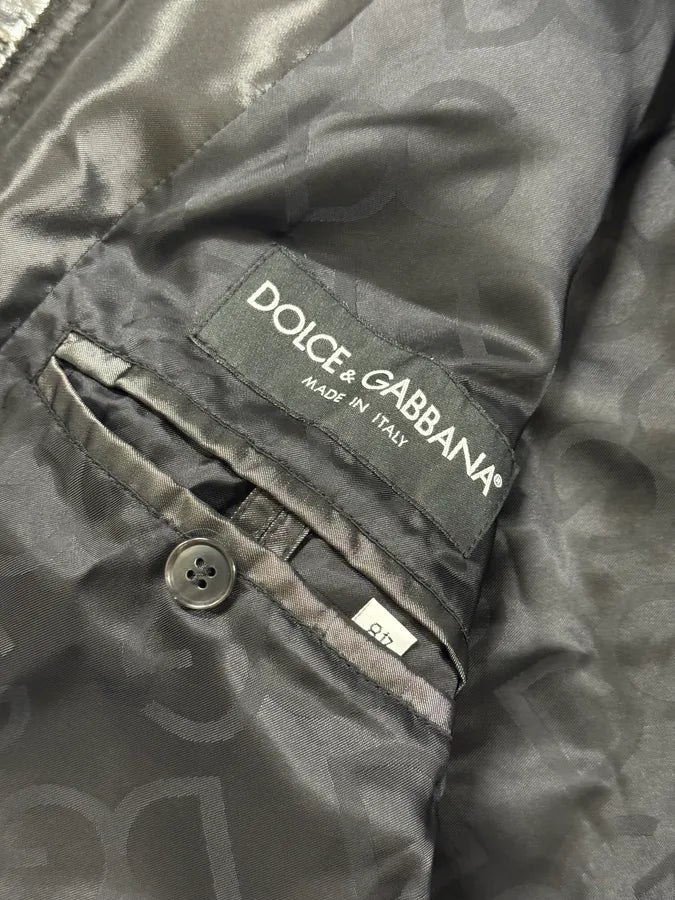 2000s Dolce & Gabbana Hybrid Nylon Black Leather Jacket GezztmP 8