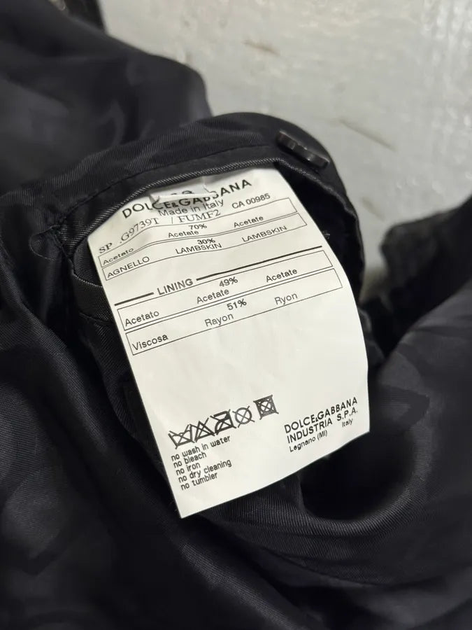 2000s Dolce & Gabbana Hybrid Nylon Black Leather Jacket GezztmP 9