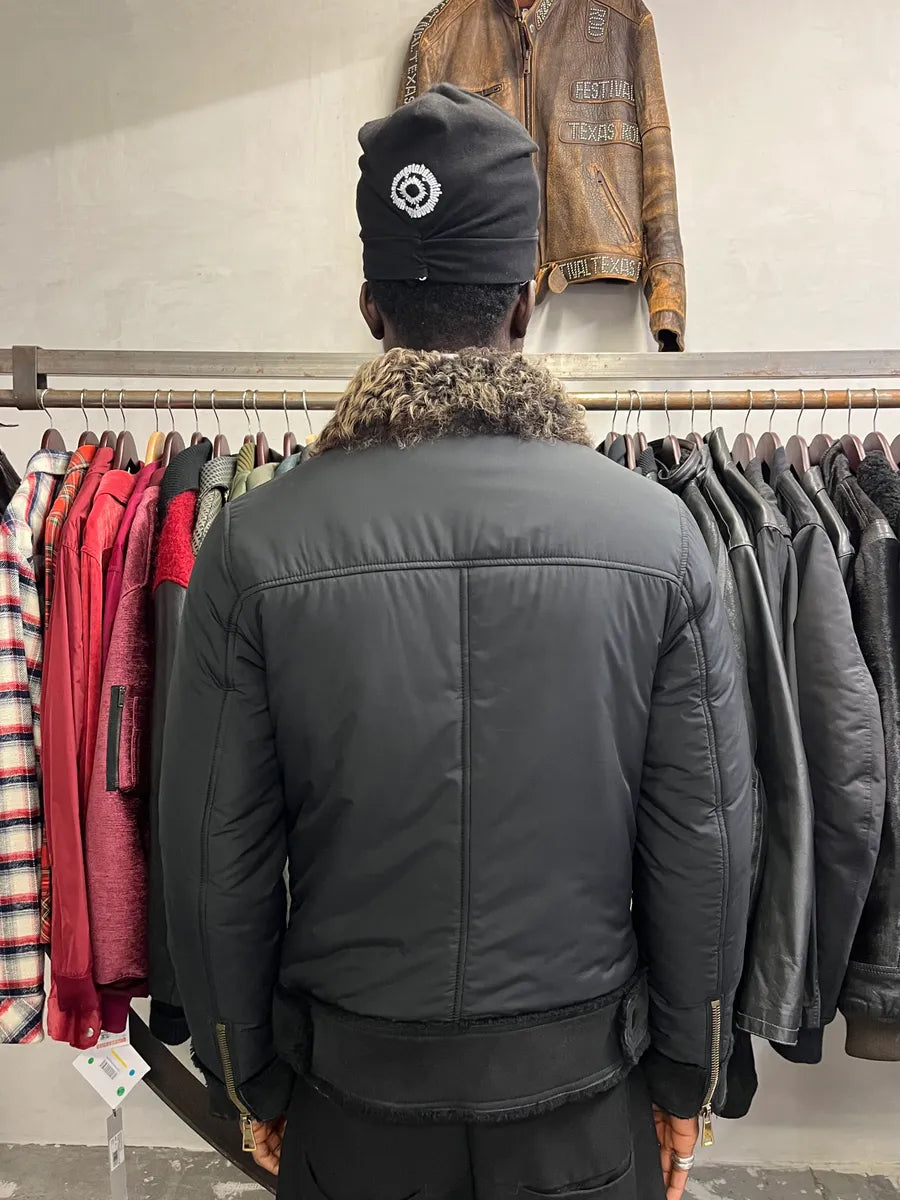 2000s Dolce & Gabbana Hybrid Nylon Suede Black Jacket QlLXNMc 2