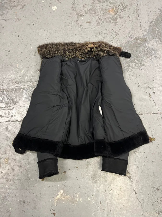 2000s Dolce & Gabbana Hybrid Nylon Suede Black Jacket QlLXNMc 7