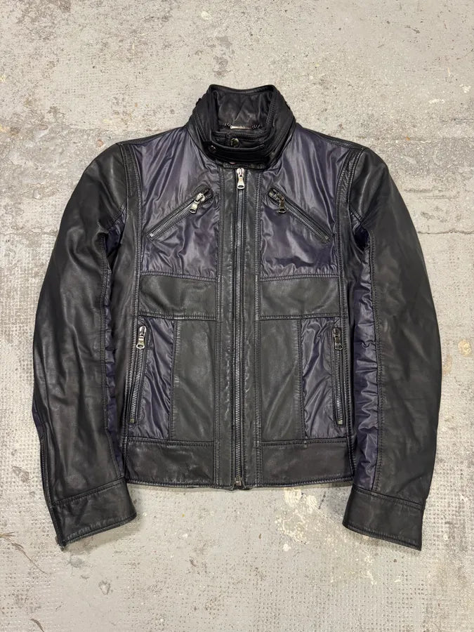 2000s Dolce & Gabbana Hybrid Purple Leather Jacket kaZwAsN 0
