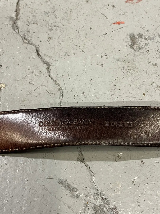 2000s Dolce & Gabbana Hybrid Python Skin Leather Belt rJWRdlU 6