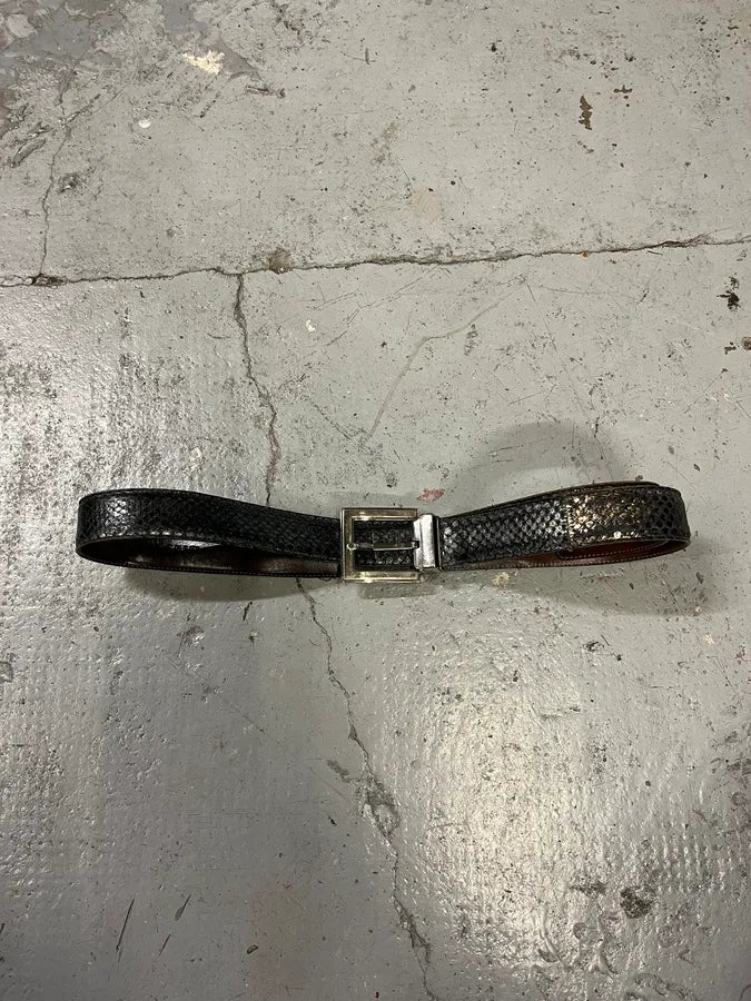 2000s Dolce & Gabbana Hybrid Python Skin Leather Belt rJWRdlU 4