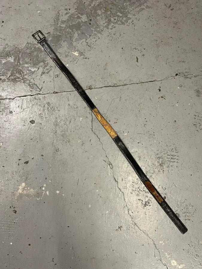 2000s Dolce & Gabbana Hybrid Python Skin Leather Belt rJWRdlU 8