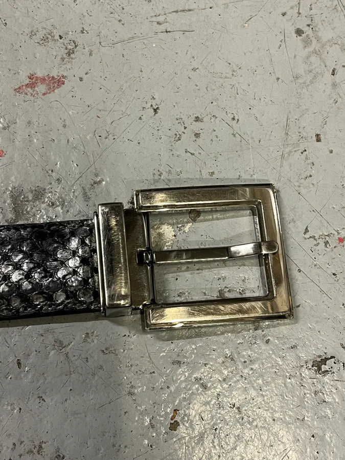 2000s Dolce & Gabbana Hybrid Python Skin Leather Belt rJWRdlU 5