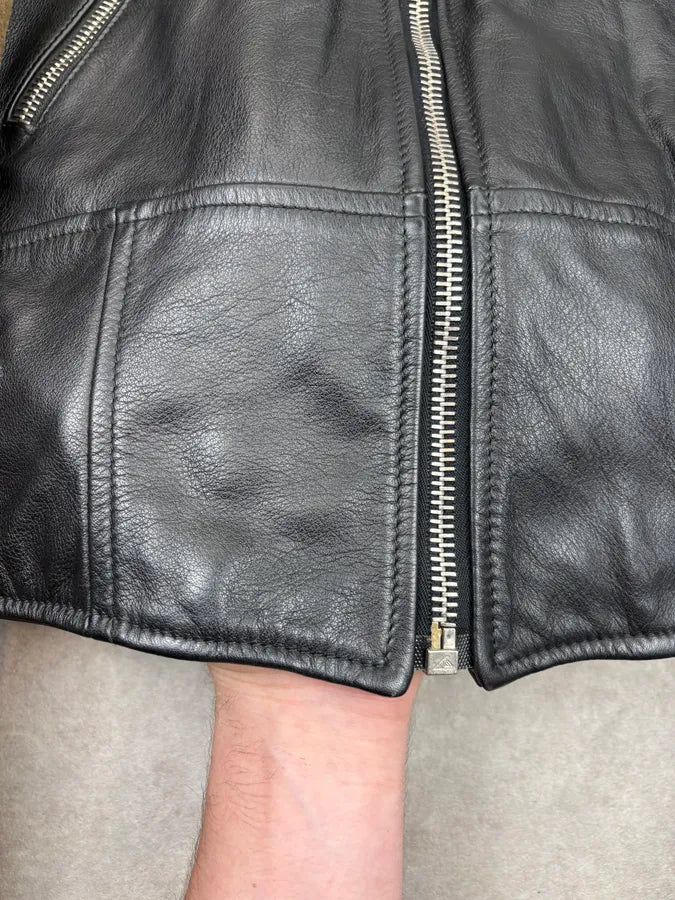 1990s Dolce & Gabbana Black Hybrid Suede & Leather Biker Jacket pwDHVfx 8