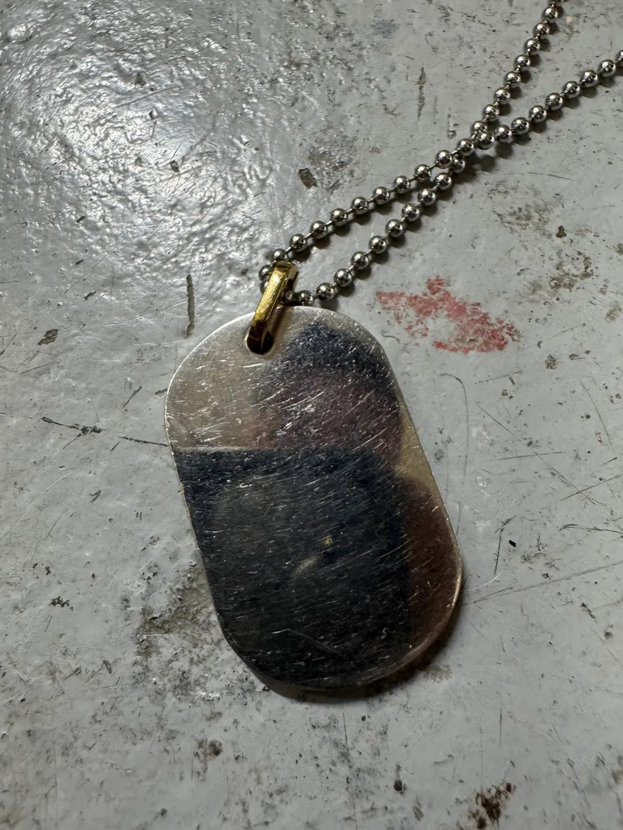 2000s Dolce & Gabbana I Love D&G Dog Tag Ball Chain Necklace ELUDYbQ 3