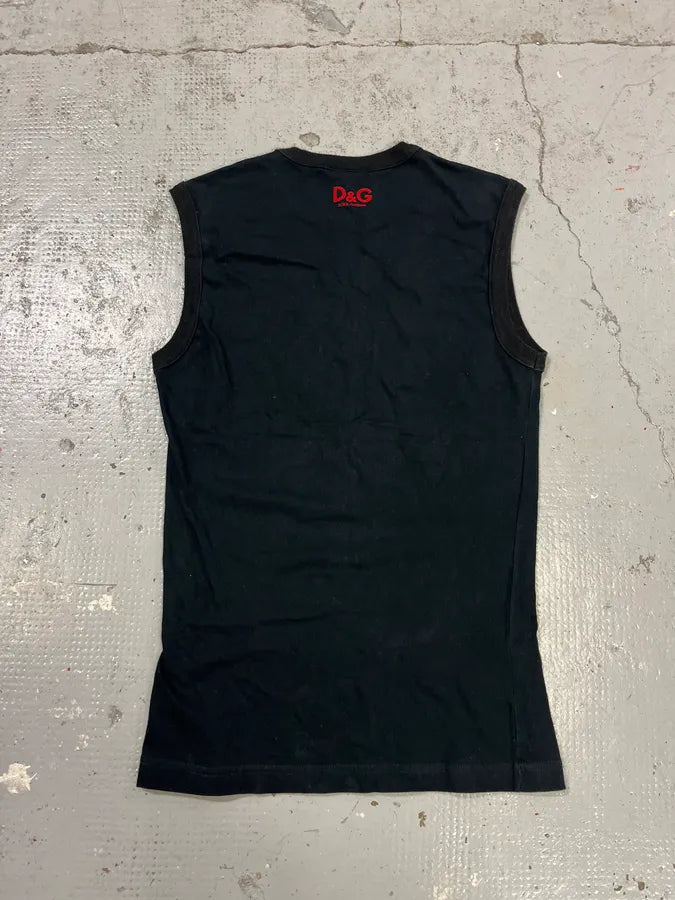 2000s Dolce & Gabbana I Love You Black Tank Top vmRHAfv 4