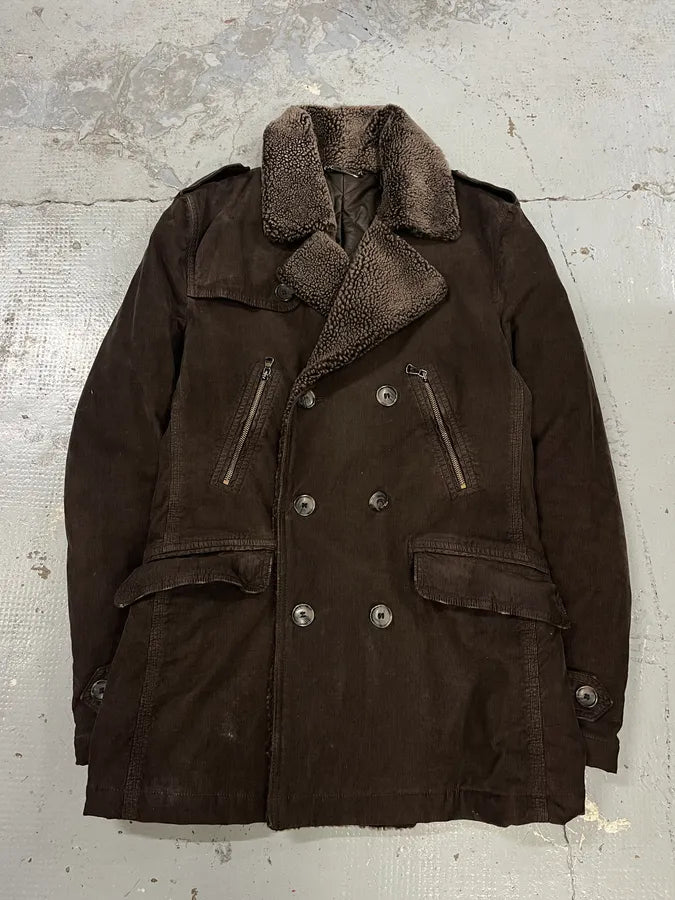 2000s Dolce & Gabbana Imperial Buttoned Brown Jacket FhFabqn 0