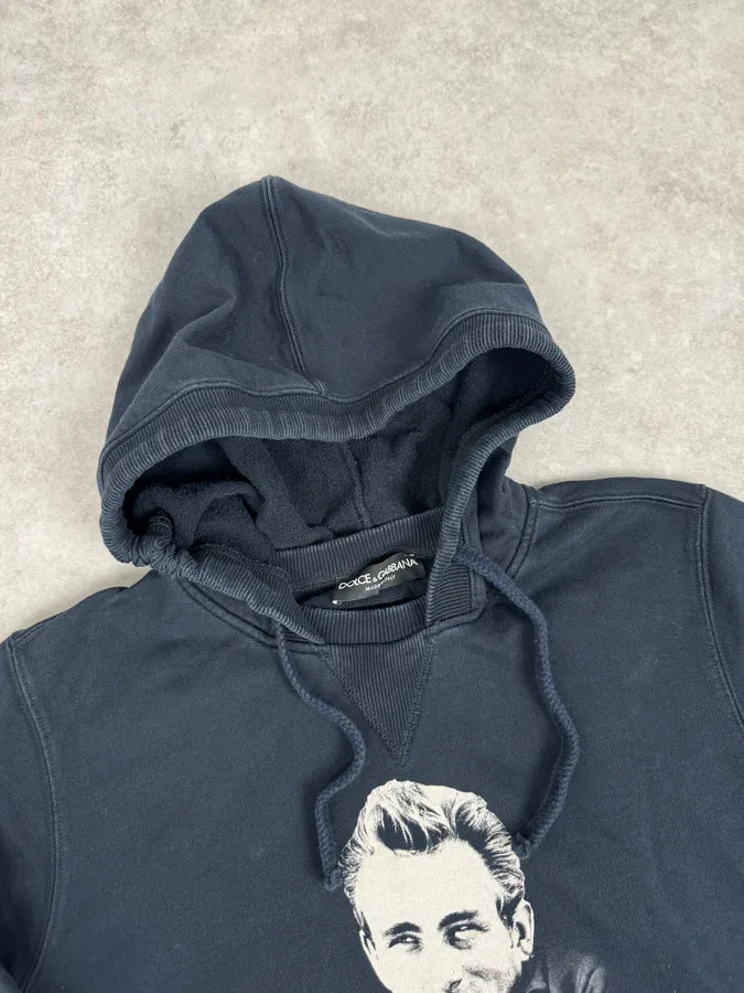 2000s Dolce & Gabbana James Dean Navy Hoodie pMPBlQf 5