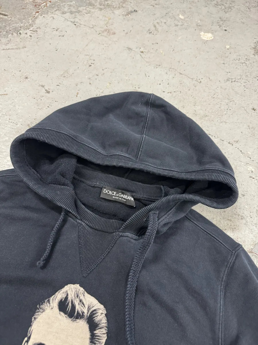 2000s Dolce & Gabbana James Dean Navy Hoodie Wespevm 3