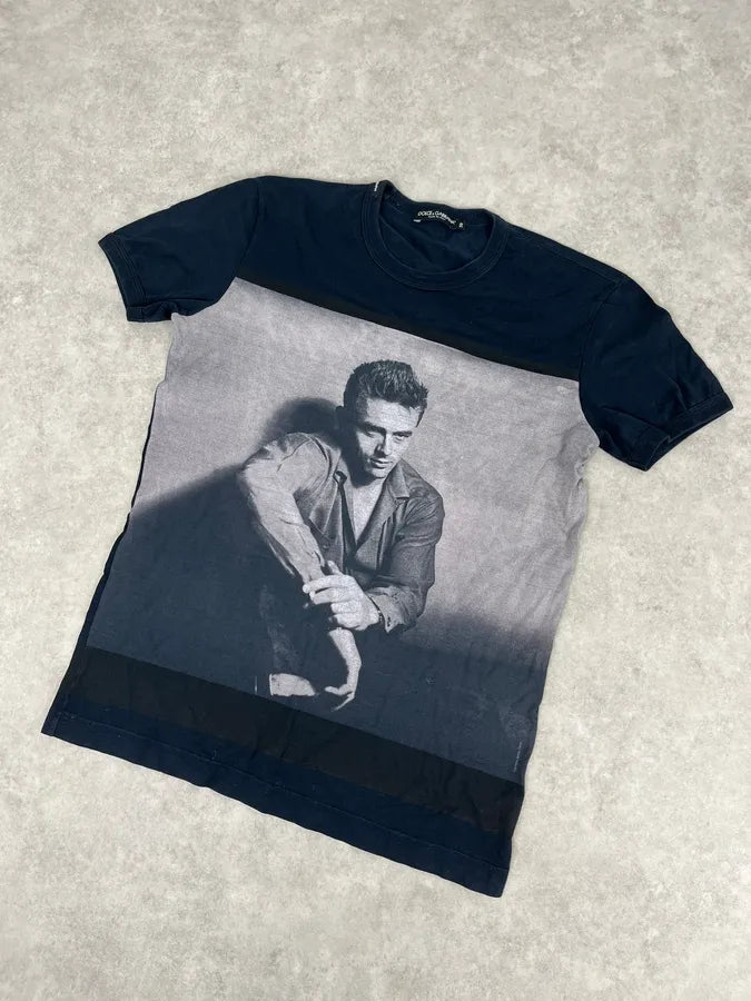 2000s Dolce & Gabbana James Dean Navy T-Shirt WdTyPcP 3