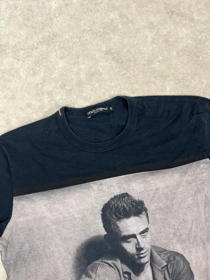 2000s Dolce & Gabbana James Dean Navy T-Shirt WdTyPcP 4