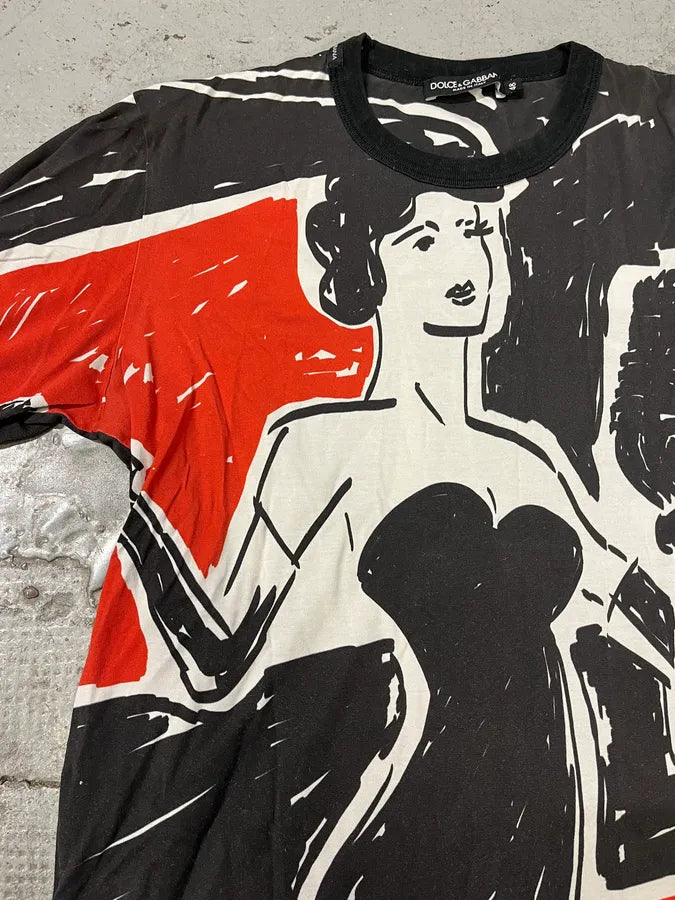 2000s Dolce & Gabbana Jazz Lady Black T-Shirt gSZHSUi 4