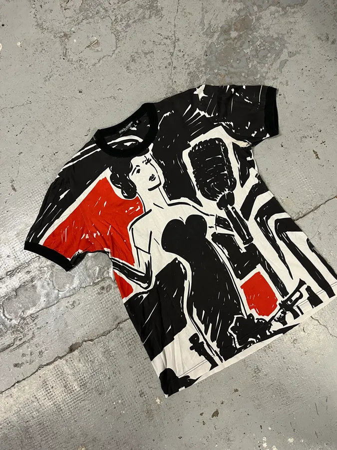 2000s Dolce & Gabbana Jazz Lady Black T-Shirt gSZHSUi 3