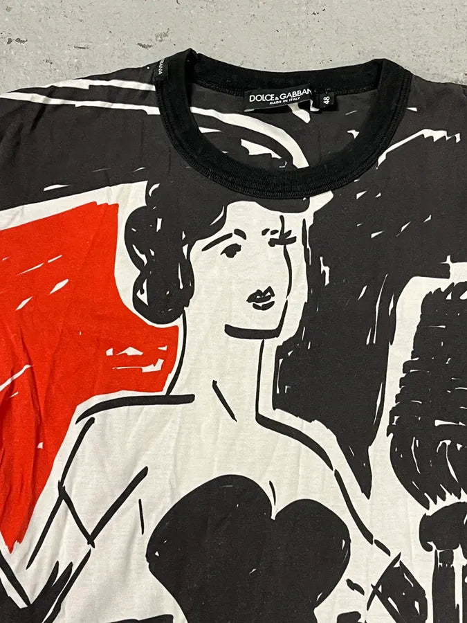 2000s Dolce & Gabbana Jazz Lady Black T-Shirt gSZHSUi 5