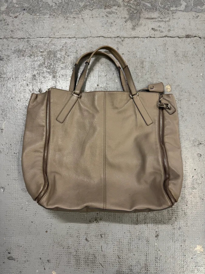 2000s Dolce & Gabbana Kati Zip Beige Leather Tote Bag DnYWhYo 0