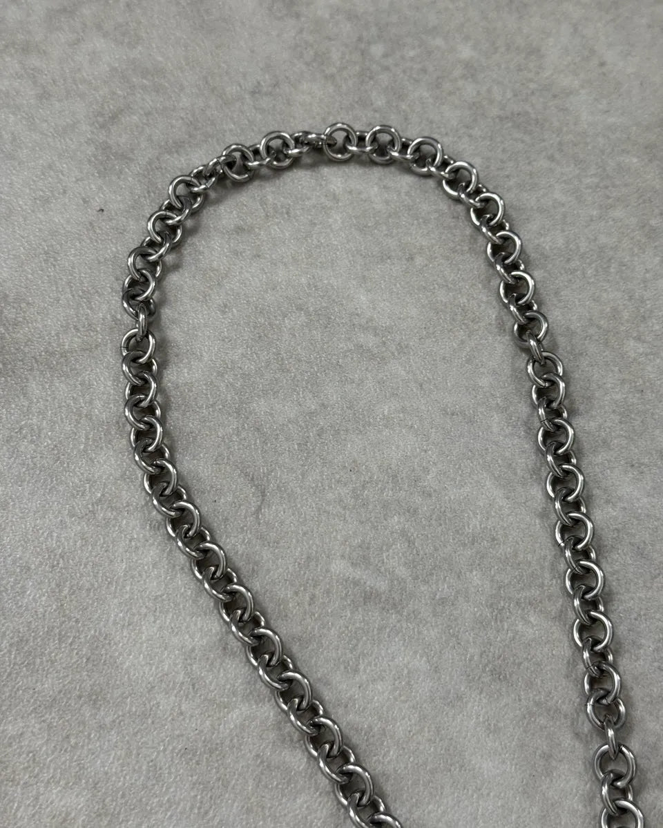 2000s Dolce & Gabbana Key Chain Grey Steel Necklace UVDKCRO 3