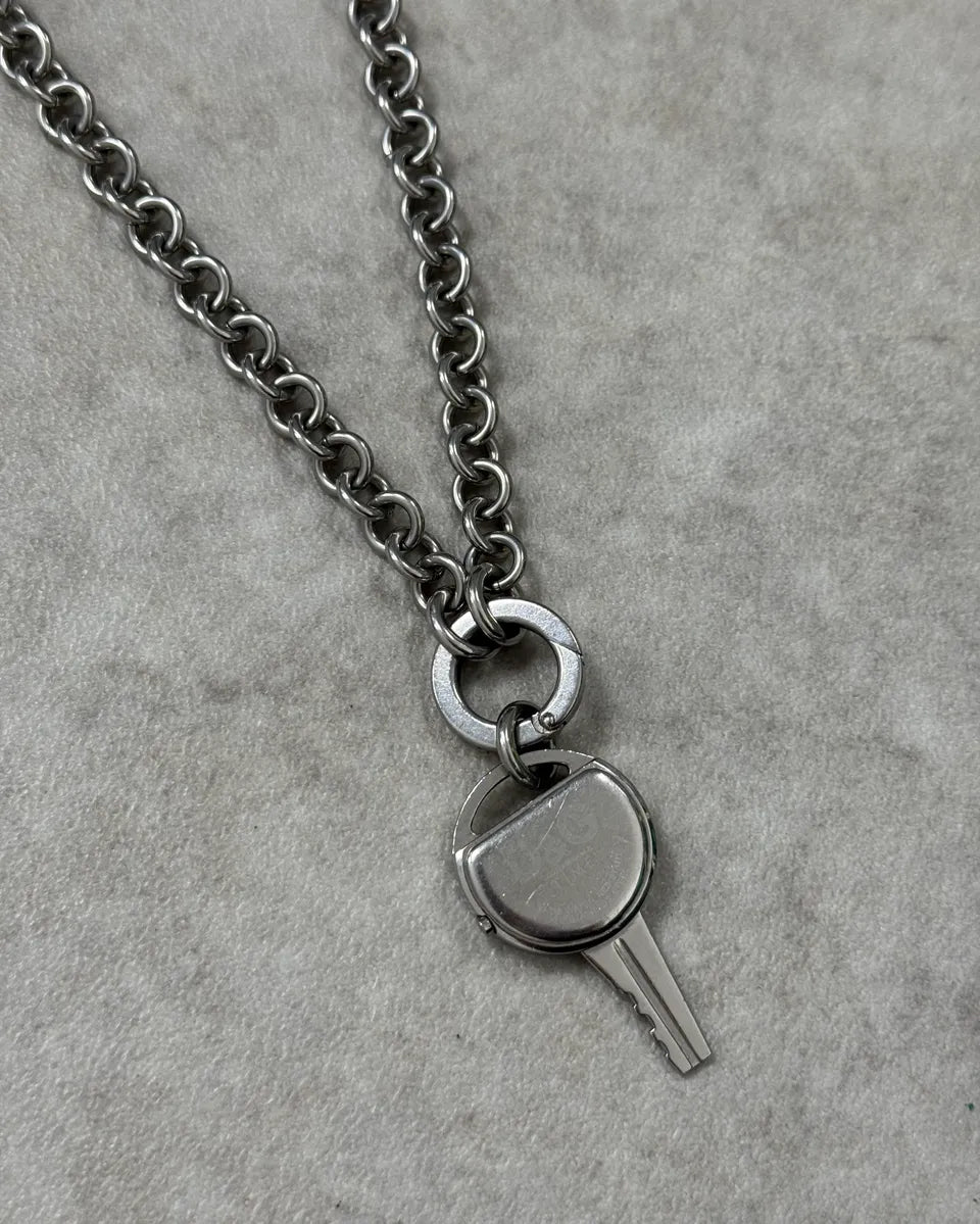 2000s Dolce & Gabbana Key Chain Grey Steel Necklace UVDKCRO 5