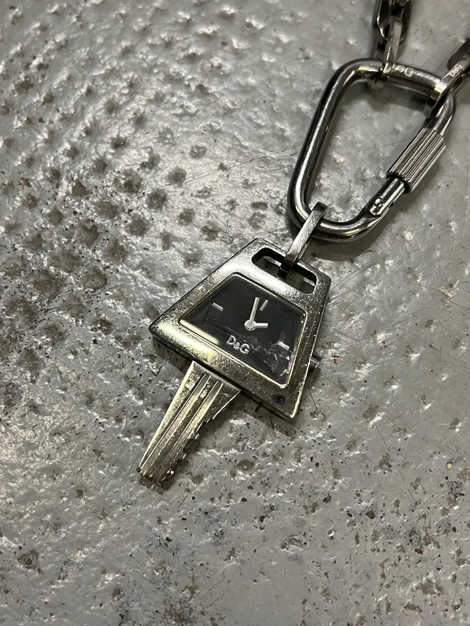 2000s Dolce & Gabbana Key Watch Pendant Necklace CRHsMUd 2