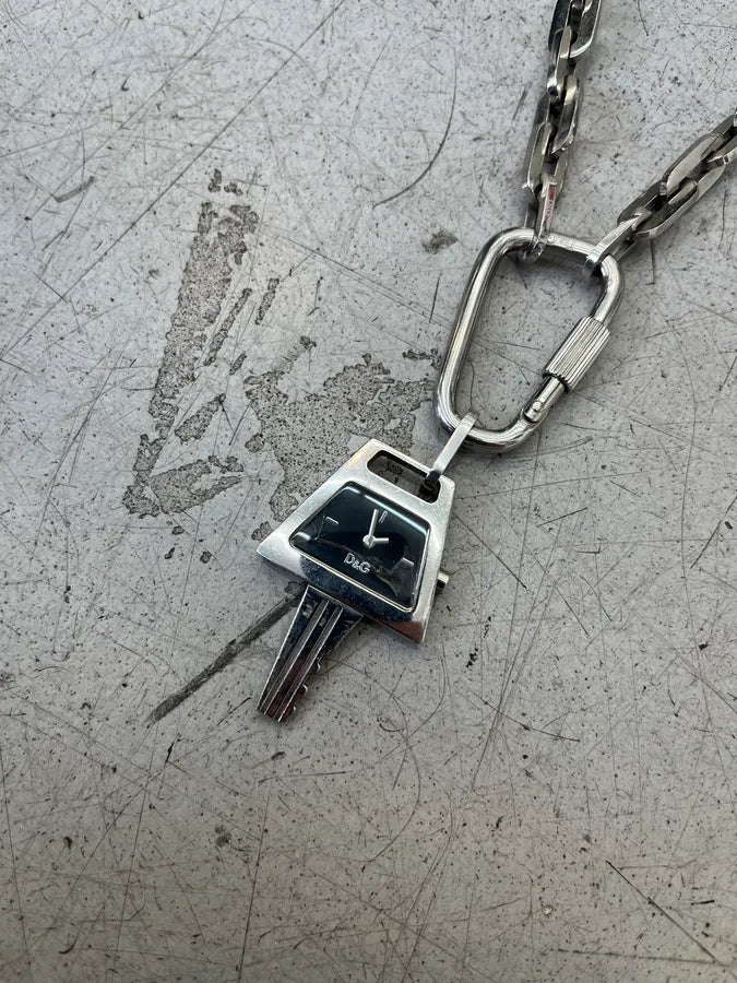 2000s Dolce & Gabbana Key Watch Pendant Necklace eVMGAgg 3