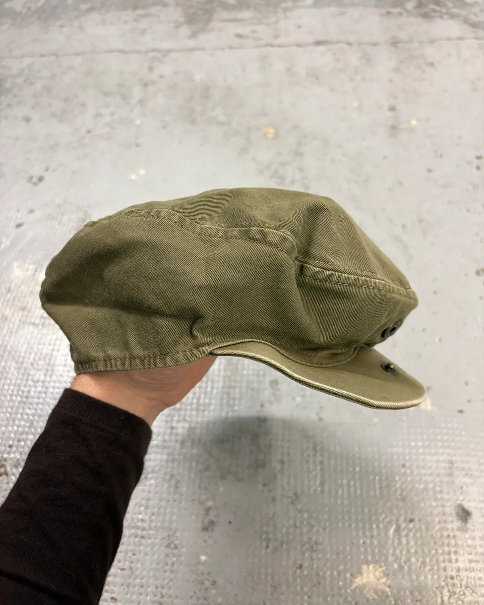 SS2003 Dolce & Gabbana Khaki Green Frenchie Beret Cap kuwrGeb 0