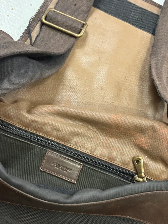 2000s Dolce & Gabbana Brown Messenger Shoulder Bag  ZDlBLFK 6