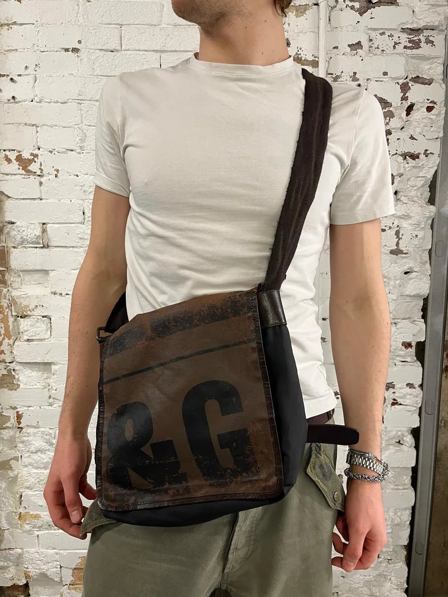 2000s Dolce & Gabbana Brown Messenger Shoulder Bag  ZDlBLFK 1