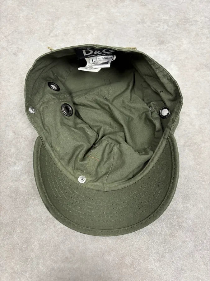 SS2006 Dolce & Gabbana Khaki Green Cargo Cap OmbBomz 4